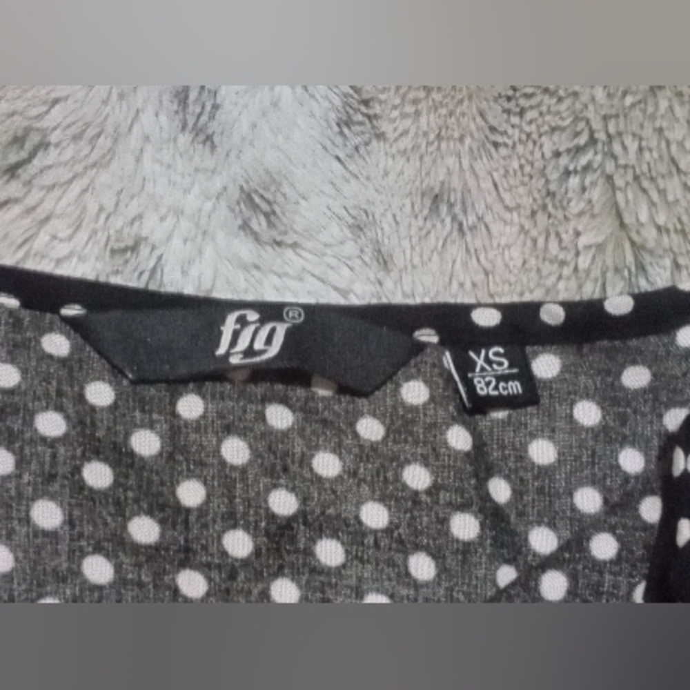 FIG Black Polka Dot Blouse - Picture 3 of 6